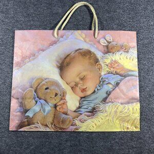 NOS‎ Vintage 90s  American Greetings Gift Bag Baby Pastel Teddy Bear